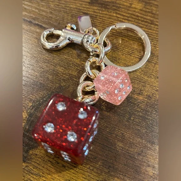 Key Chain / Bag Charm Inspired Dice NWOT - Picture 2 of 5